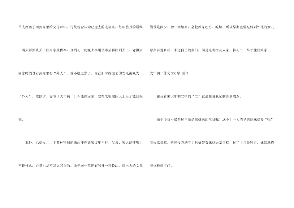 大年初二300字8篇_第3页
