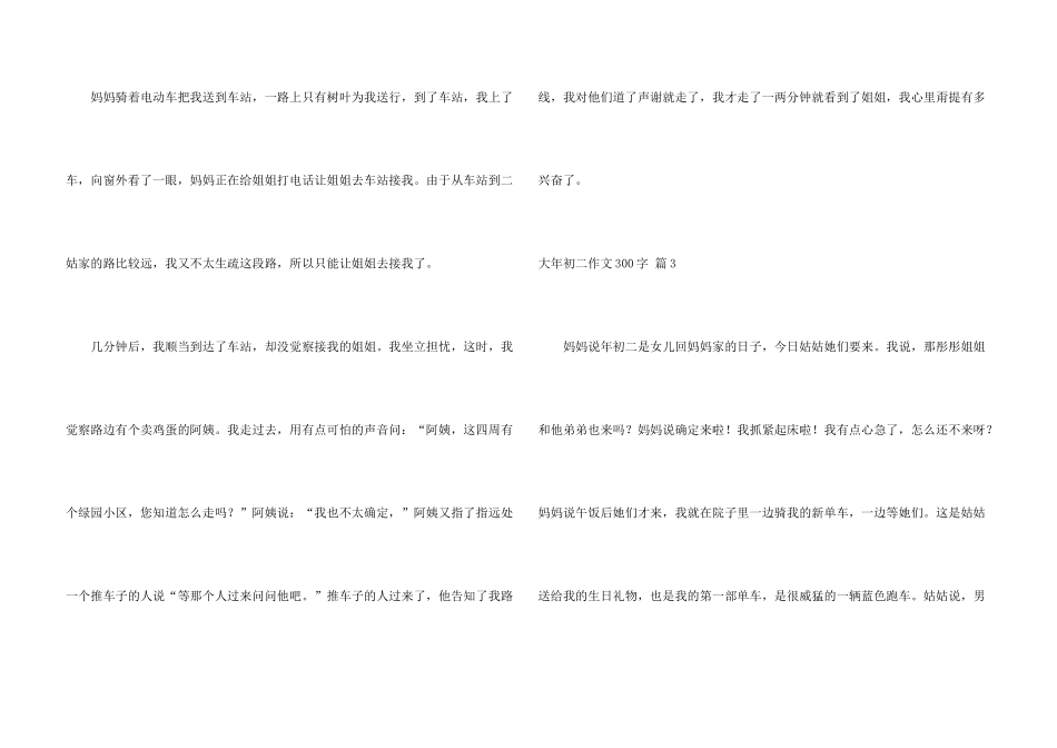 大年初二300字七篇_第3页