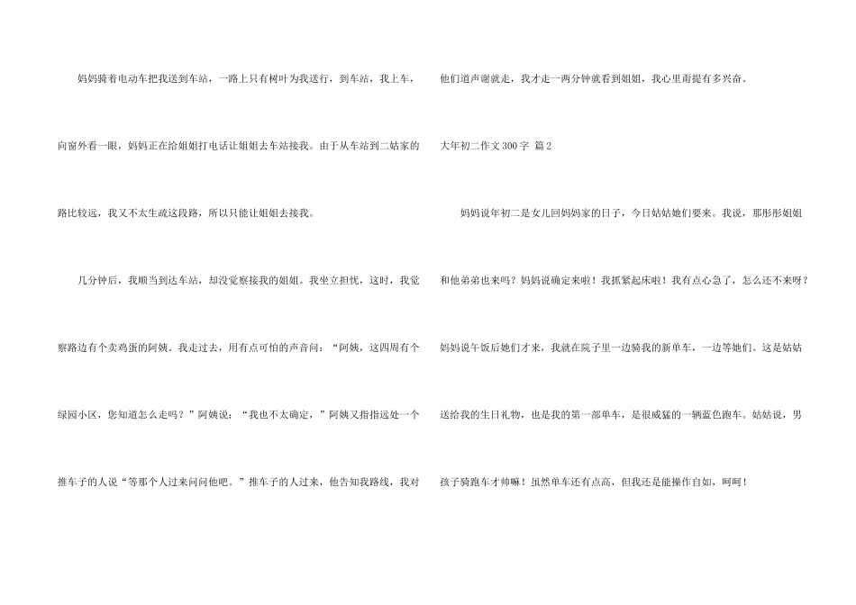 大年初二300字汇总6篇_第2页