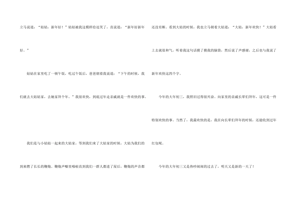 大年的初三4篇_第2页