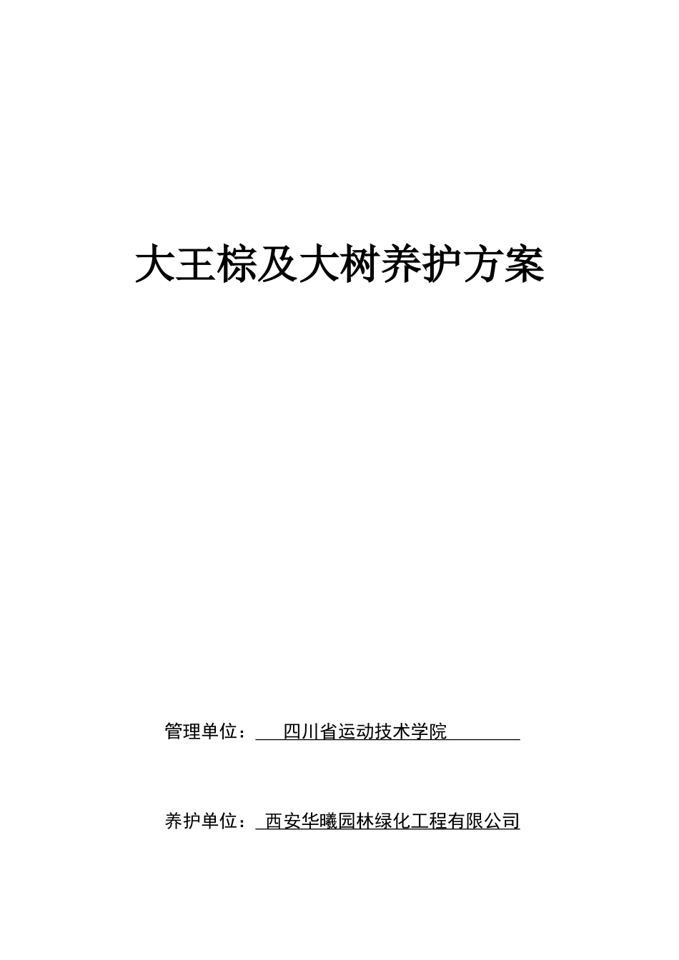 大王棕及大树养护方案_第1页