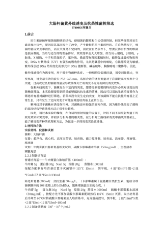 大肠杆菌实验报告