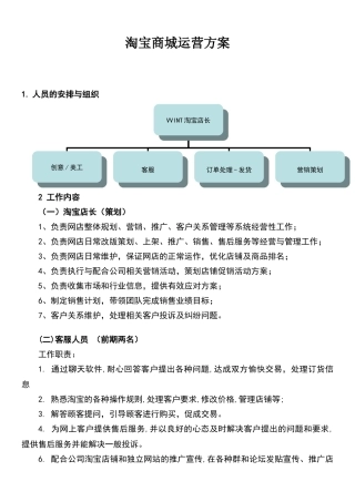 天猫商城运营方案