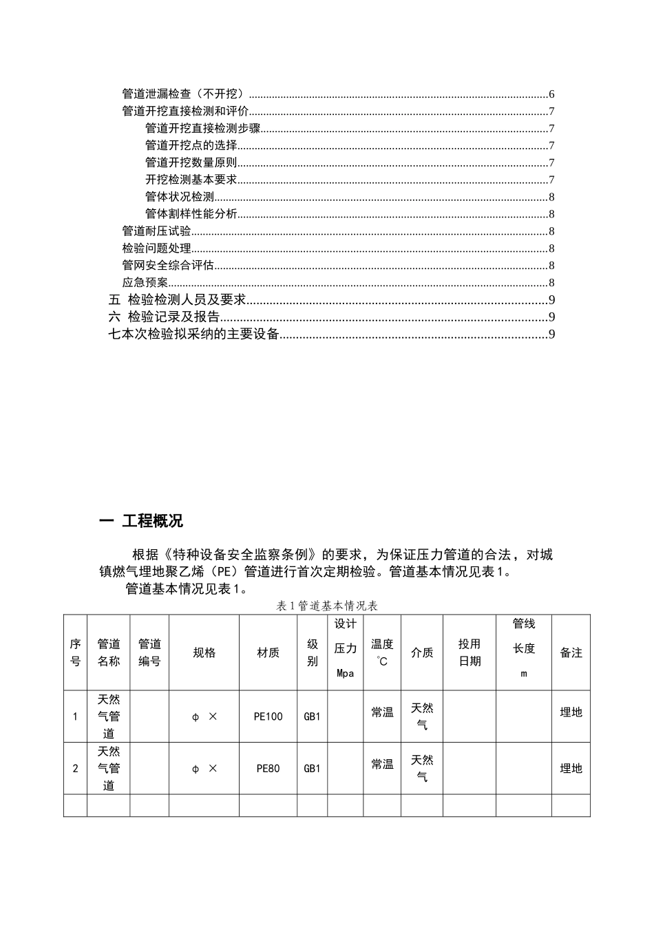 天燃气埋地PE管道定期检验方案_第2页