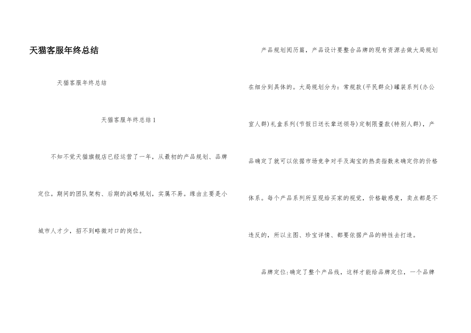 天猫客服年终总结_第1页