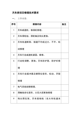 天车及轨道安装技术要求