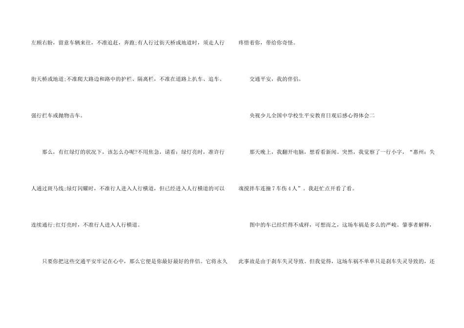 央视少儿全国中小学生安全教育日观后感心得体会5篇_第2页