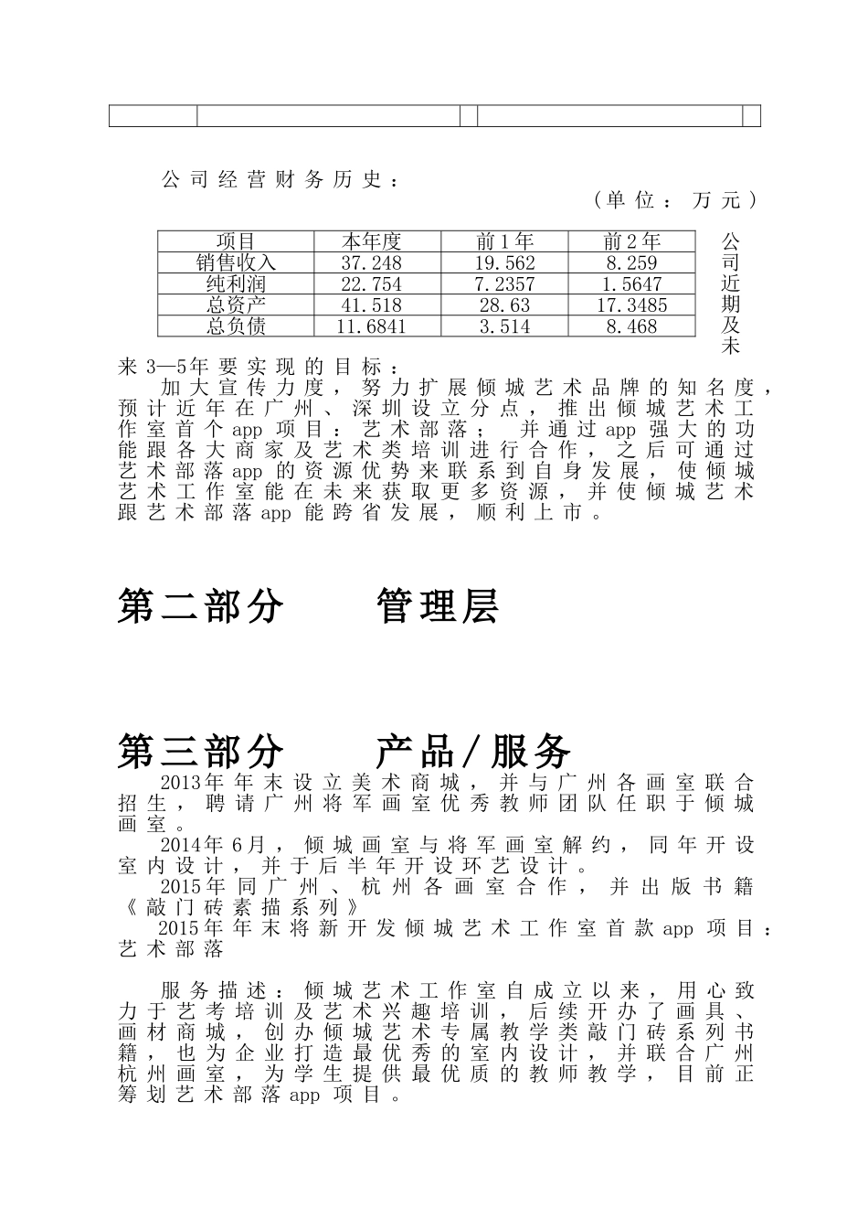 倾城艺术工作室商业计划书_第3页