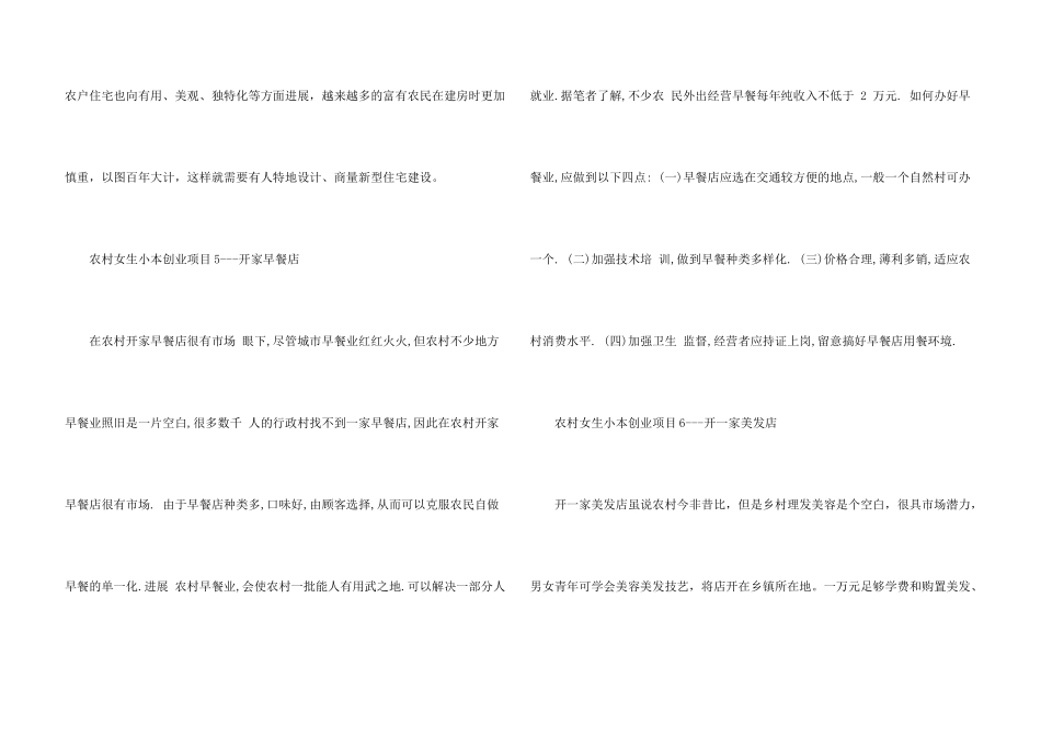 女生在农村创业小项目_第3页