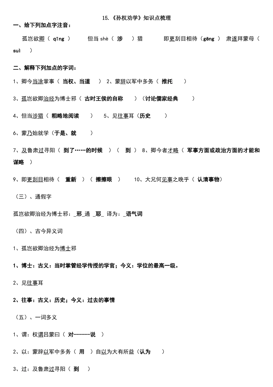 孙权劝学知识点_第1页