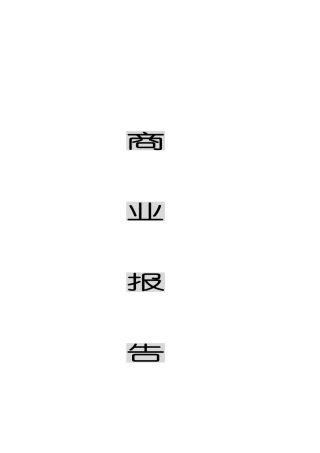 商业计划书模版报告