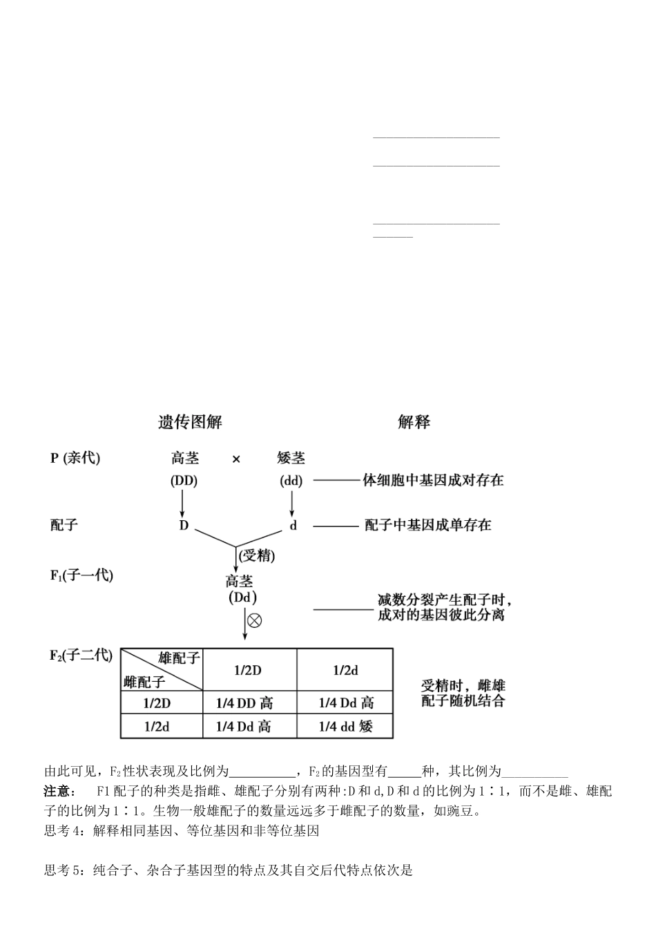 孟德尔的豌豆杂交实验学案_第2页