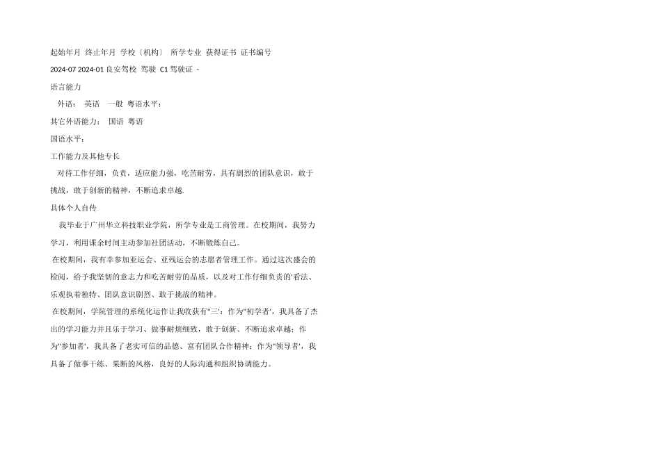 学习助教工作简历模板_第2页