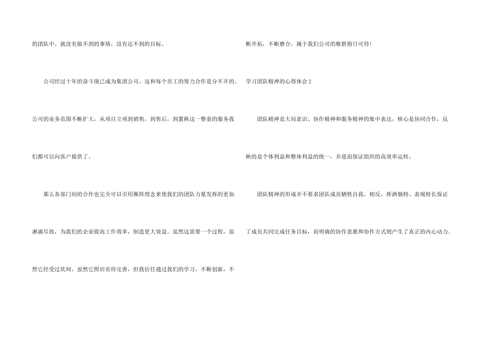 学习团队精神的心得体会_第2页