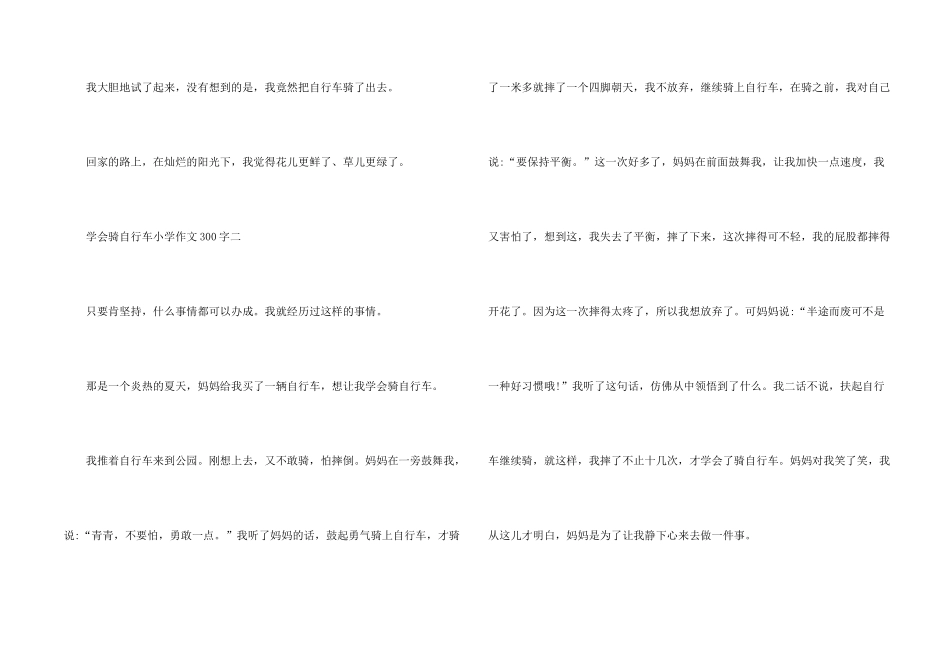 学会骑自行车小学300字10篇_第2页