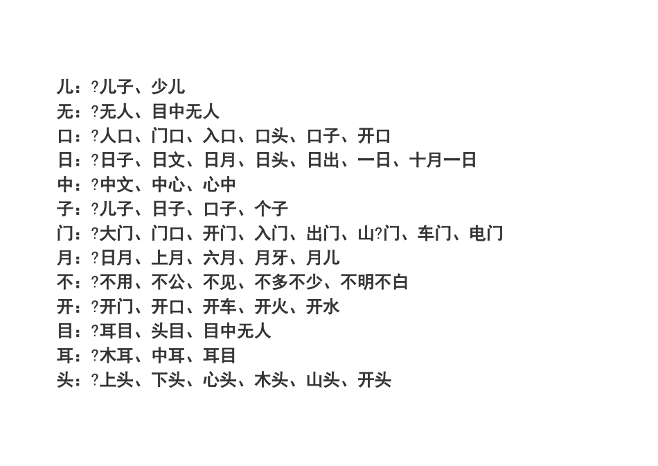 学前班应掌握字词_第2页