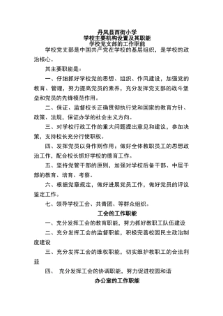 学校主要机构设置及其职能