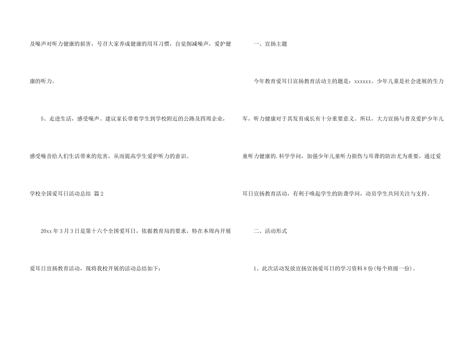 学校全国爱耳日活动总结三篇_第3页