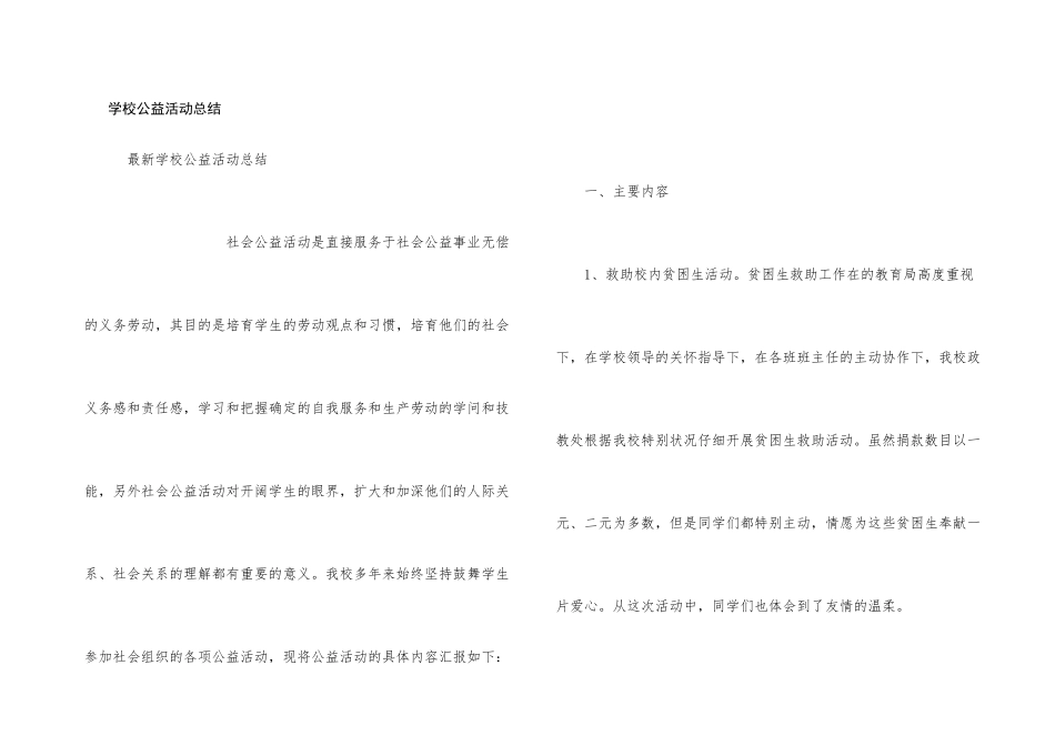 学校公益活动总结_第1页