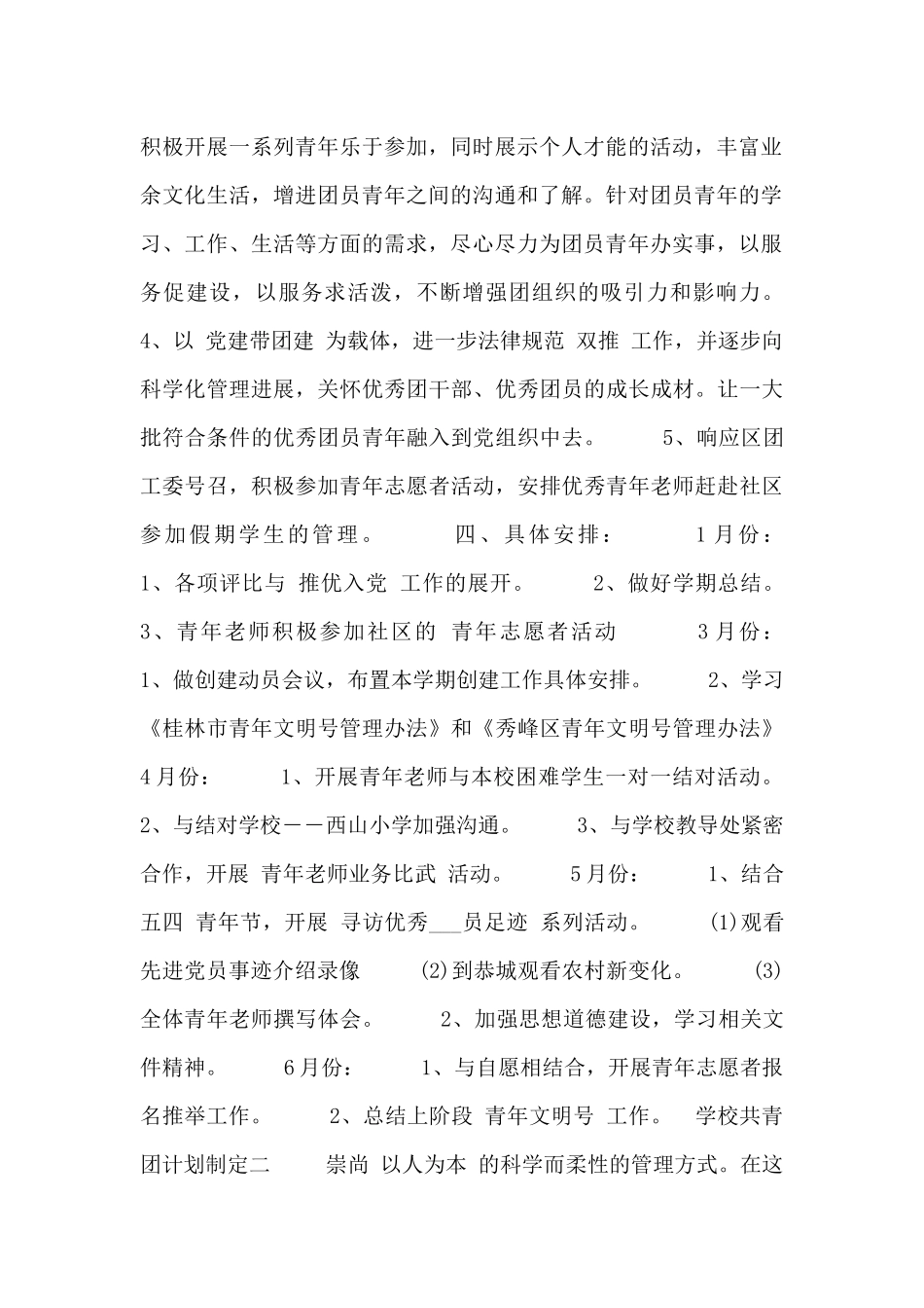学校共青团计划制定_第2页