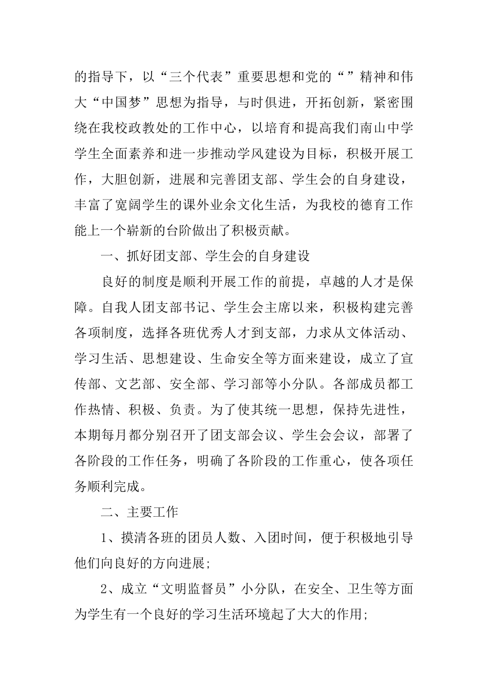 学校团支部工作总结精选_第2页