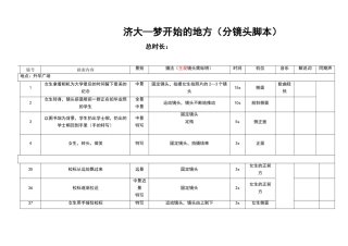 学校宣传片拍摄分镜头脚本