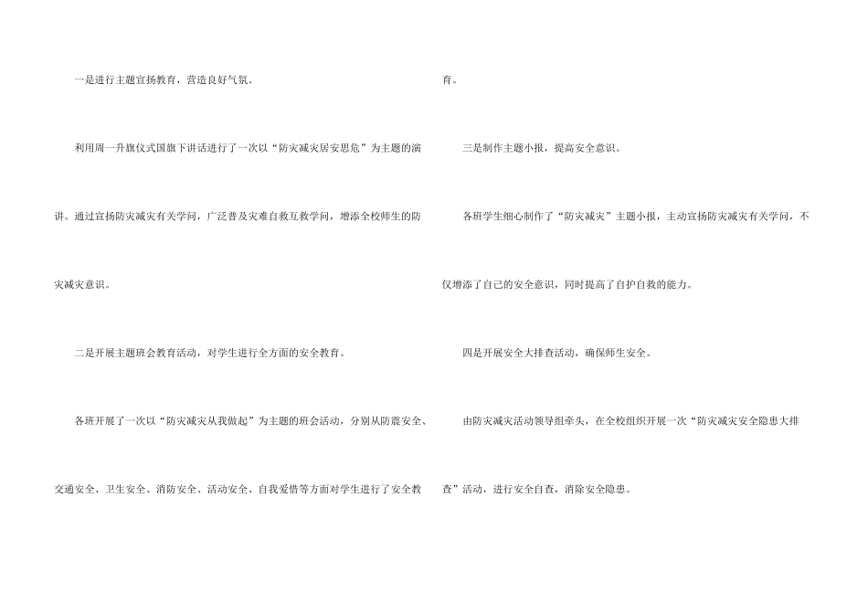 学校开展防灾减灾日活动总结模板合集四篇_第3页