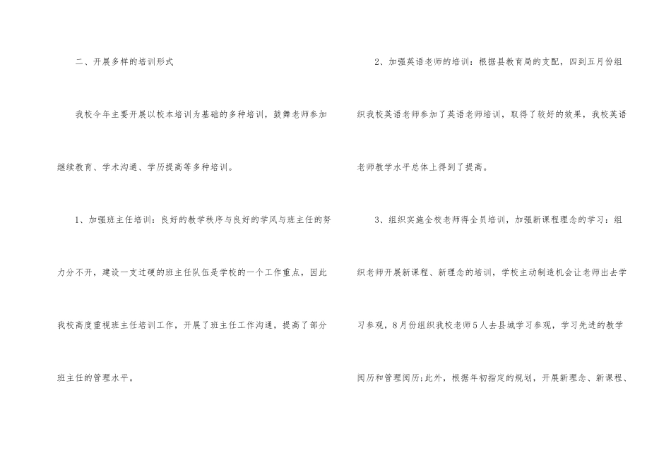 学校教师培训活动总结_第2页