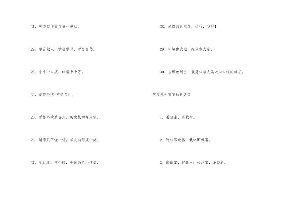 学校植树节宣传标语3篇_第3页
