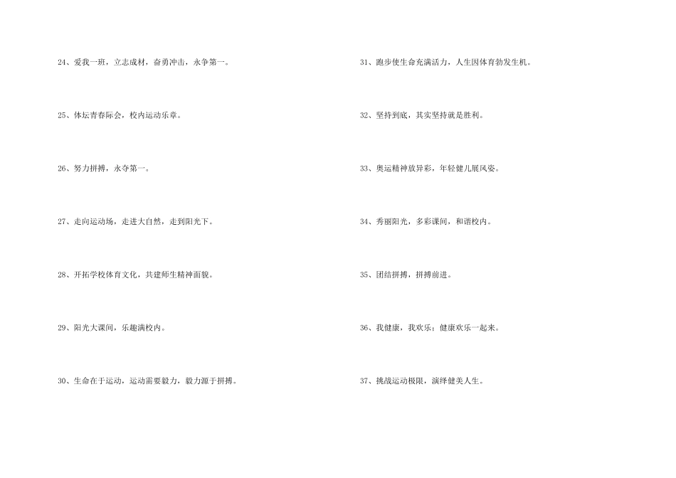 学校班级体育口号大全_第3页