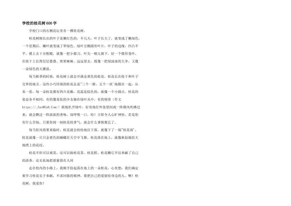 学校的桂花树600字_第1页