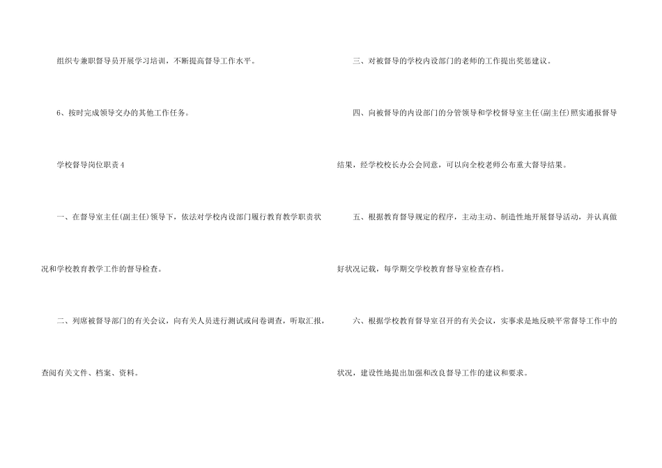 学校督导岗位职责2024简单优秀必看模板_第3页