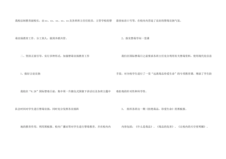 学校禁毒宣传活动总结_第2页