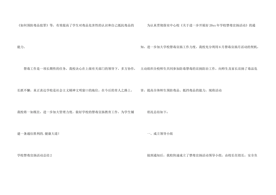 学校禁毒宣传活动总结_第3页