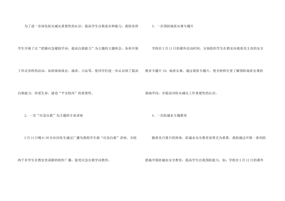 学校防灾减灾日活动总结模板汇总6篇_第3页