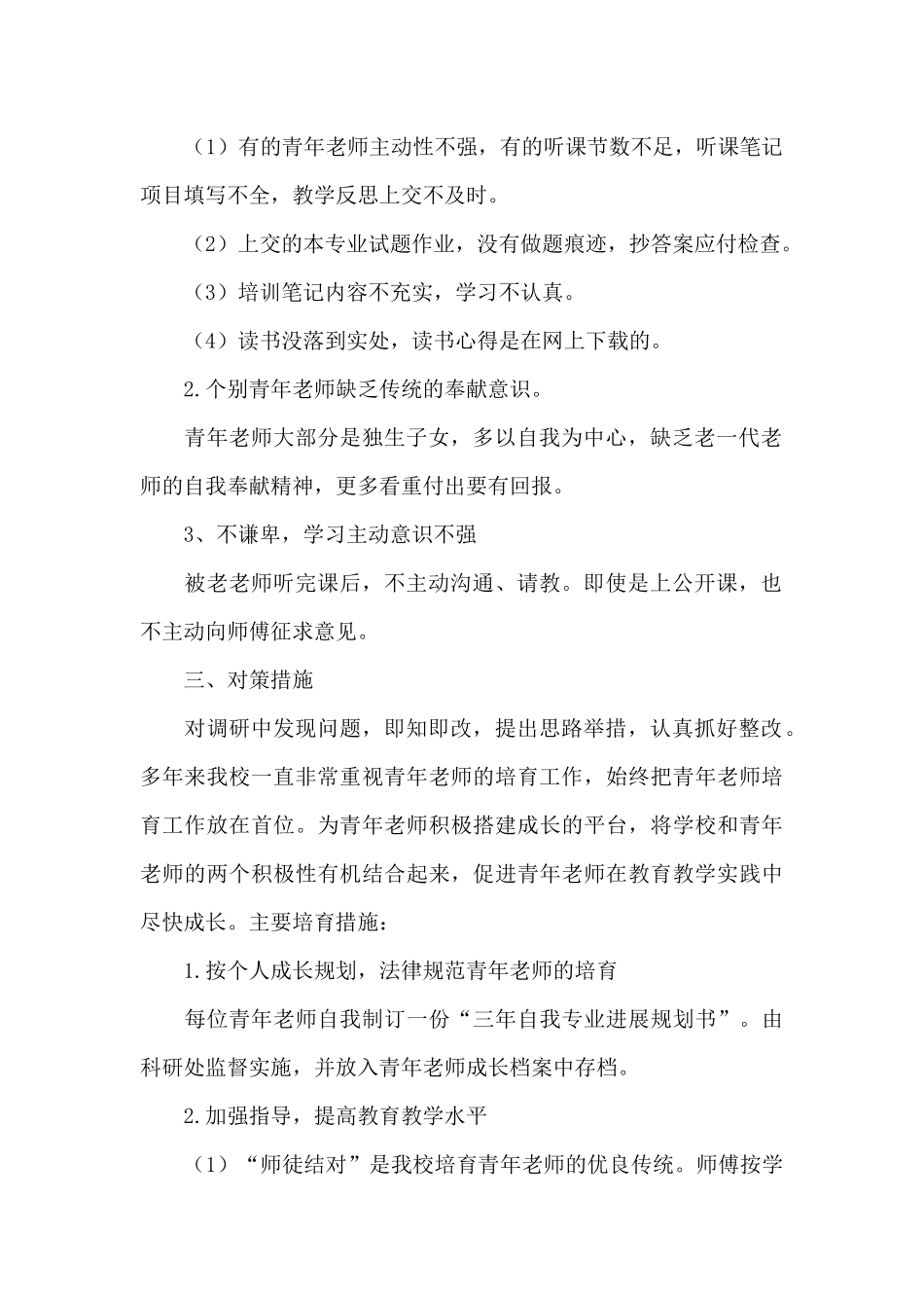 学校青年教师队伍建设调研报告_第2页