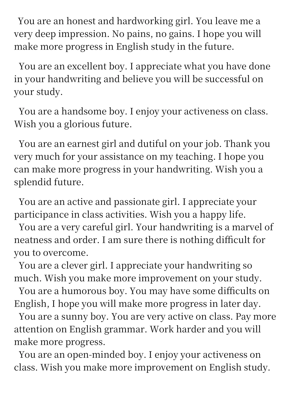 学生评语-英文版_第1页