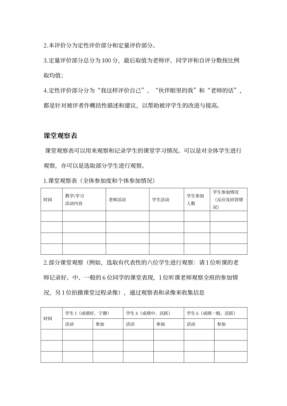 学生课堂表现评价量表_第3页