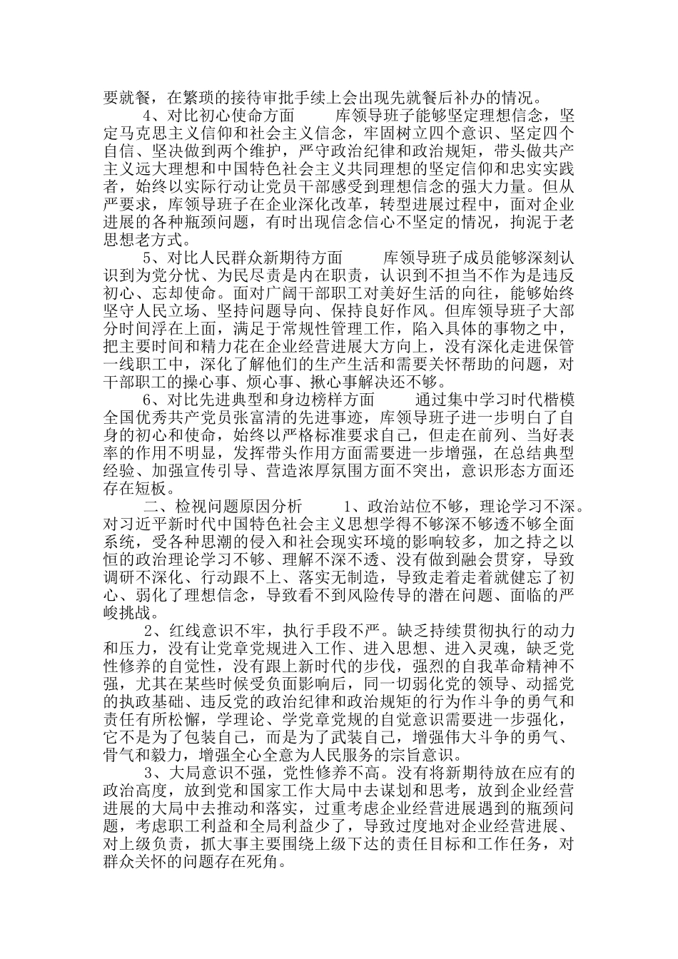 守初心担使命对照检查_第3页