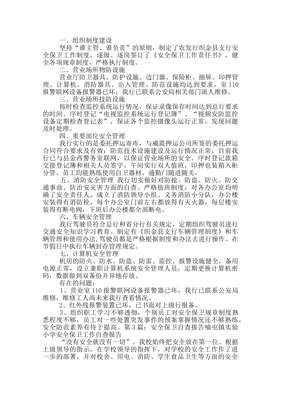 安全保卫自查报告_第2页