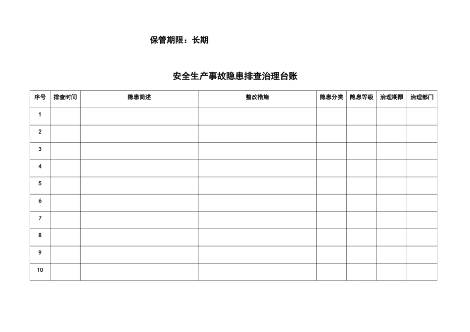 安全生产事故隐患排查治理台账_第2页