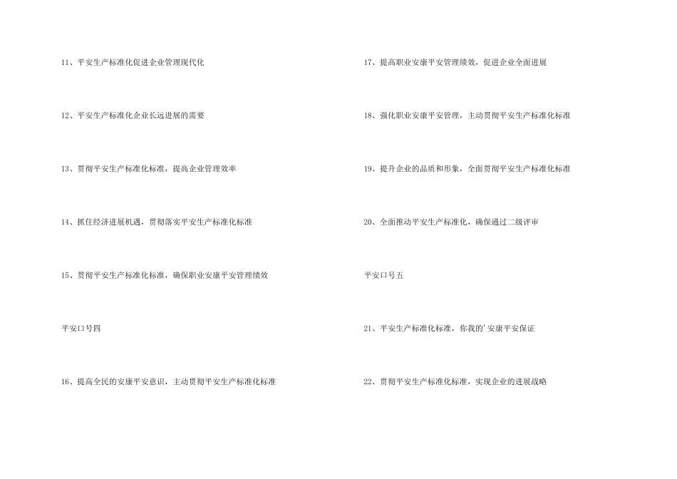安全生产标准化口号_第2页