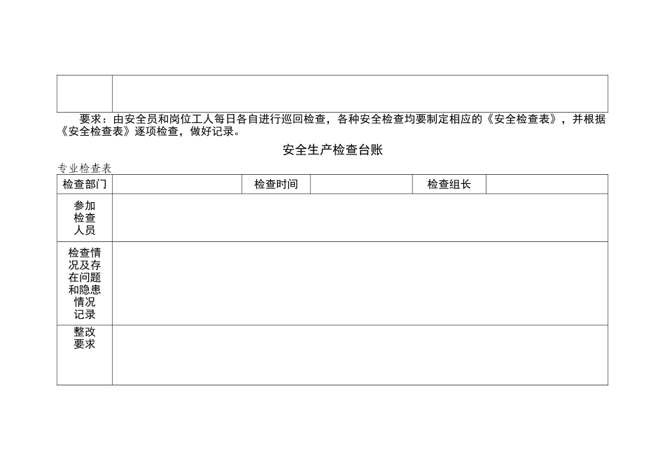 安全生产检查台账_第2页