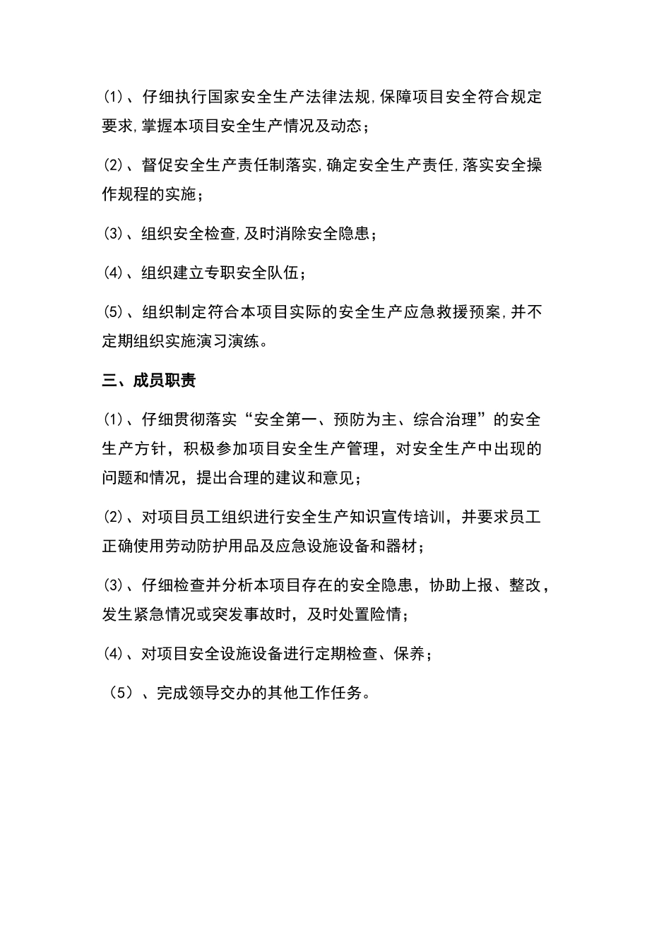 安全生产领导小组组成及职责_第2页