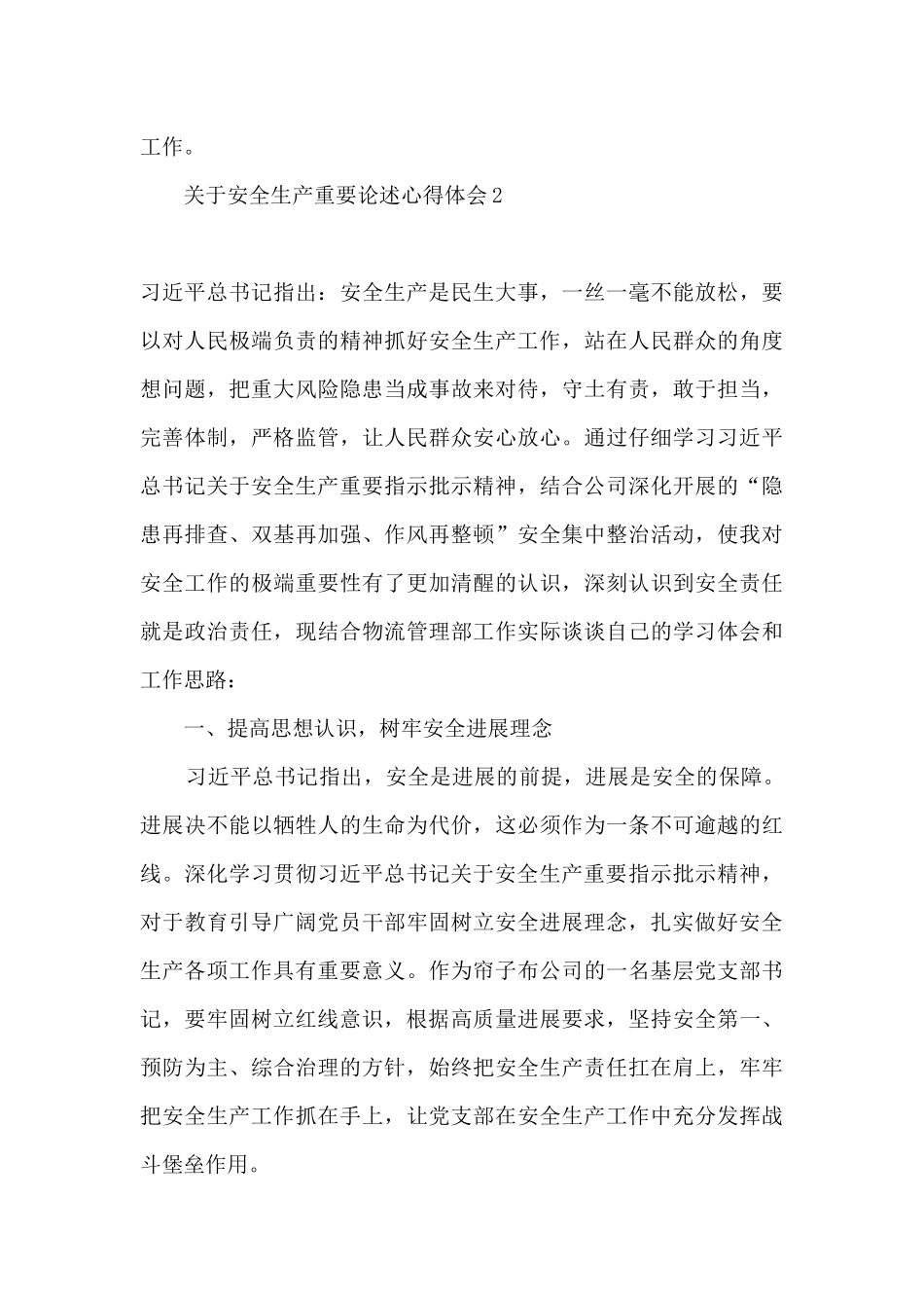 安全生产重要论述心得体会2024_第3页