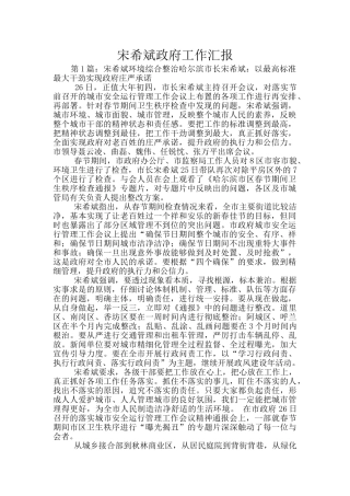 宋希斌政府工作汇报