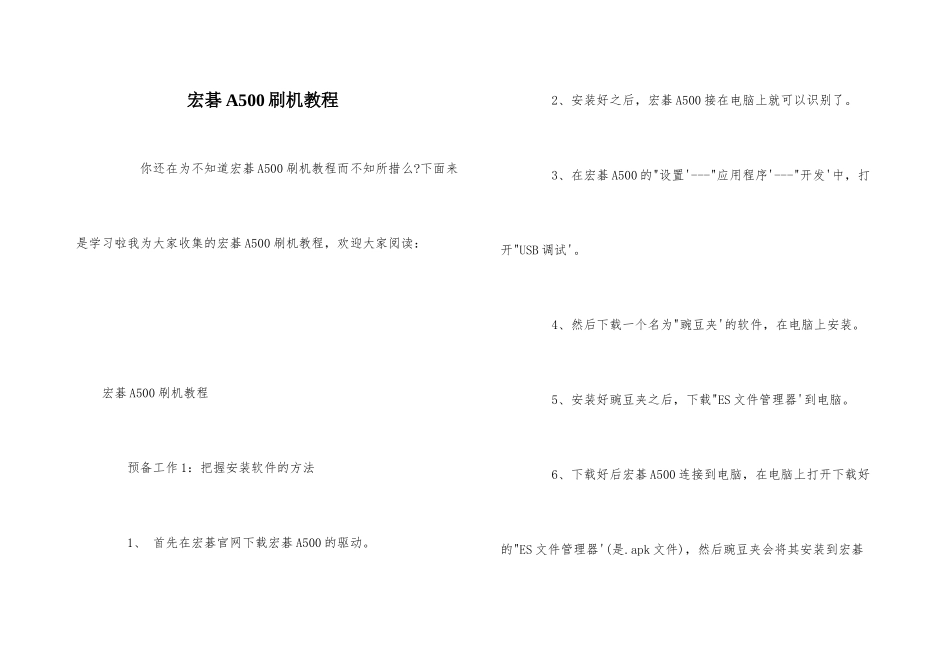 宏碁A500刷机教程_第1页