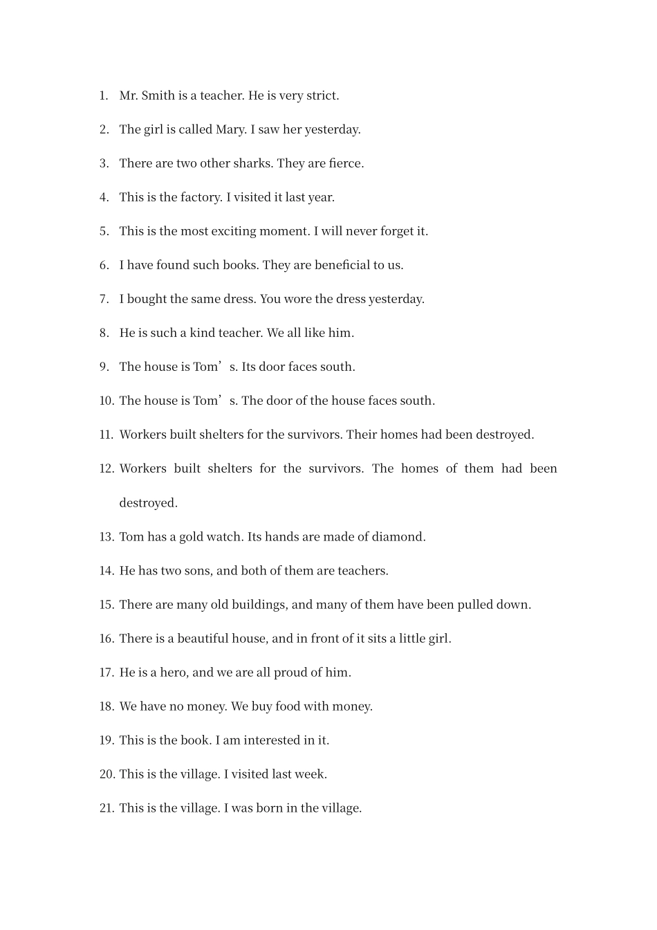 定语从句练习_第1页