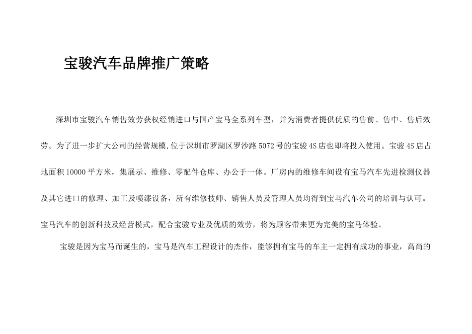 宝骏汽车品牌推广策略(1)_第1页