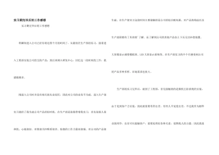实习期结束后的工作感想